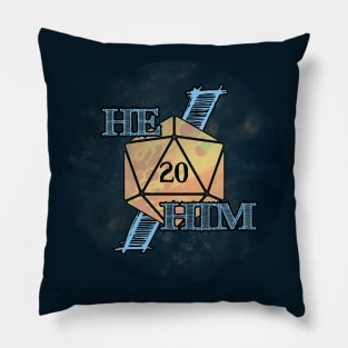 He/Him Pronoun D20 Pillow
