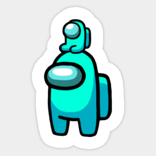 Among Us Cyan Stickers Teepublic