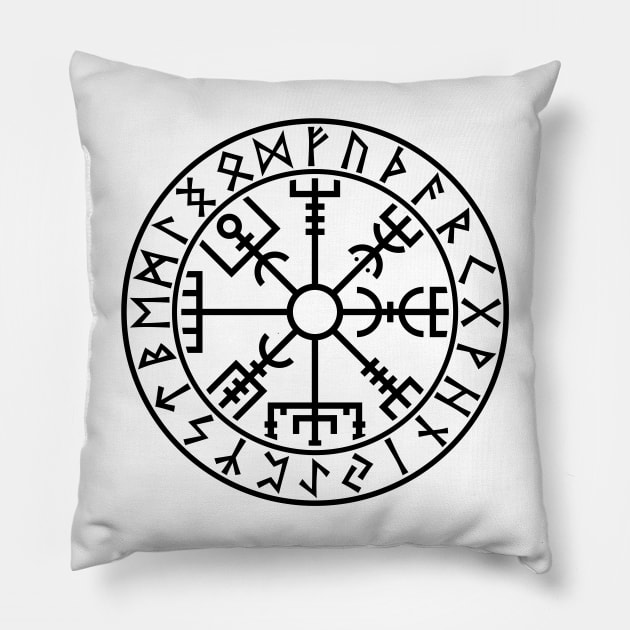 Viking Compass Pillow by SandroAbate