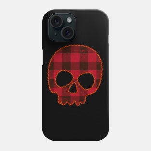 Buffalo Plaid Skull Phone Case