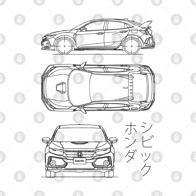 Civic FK8 Type R (10th Gen) Blueprint by Industree Designs