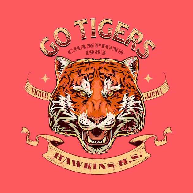 Go Hawkins Tigers by sticks and bones vintage