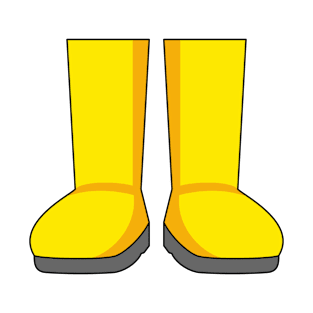 Yellow Rubber Rain Boots T-Shirt