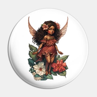 Hibiscus Flower Fairy Girl Cute Hawaii Cicely Mary Barker Pin