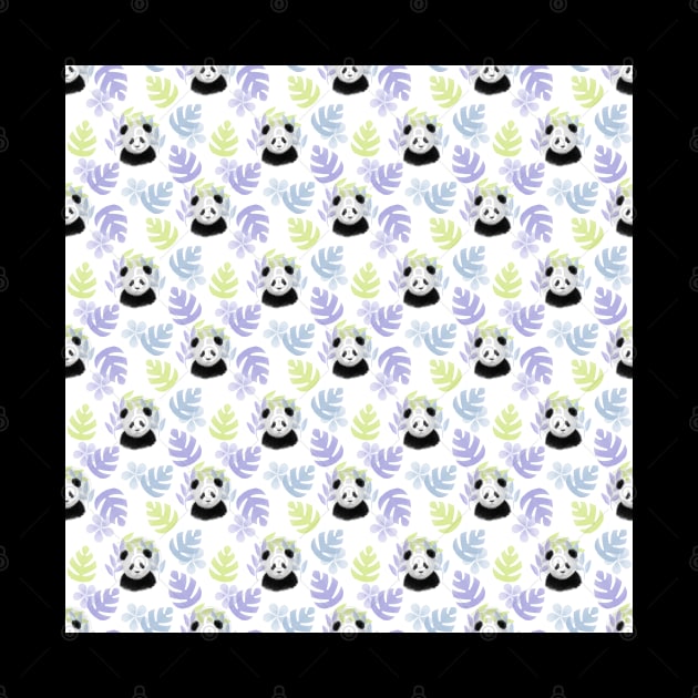 Honeydew, Lilac, and Sky Blue Panda Pattern - 1000Pandas by Amanda Roos by 1000 Pandas