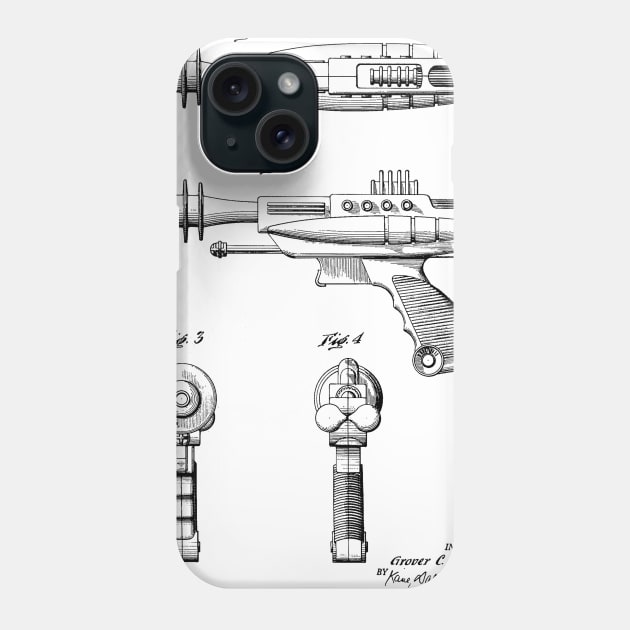 Toy Pistol Vintage Patent Hand Drawing Phone Case by TheYoungDesigns