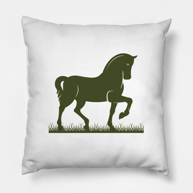 horse walking Pillow by arienda sivana 25