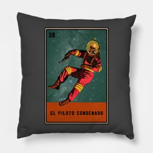 Vintage Mexican Loteria Space Man Pillow