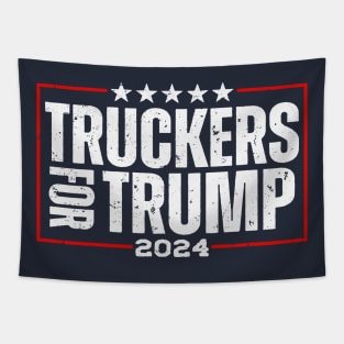 Vintage Truckers For Trump 2024 Tapestry