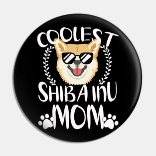 Glasses Coolest Shiba Inu Dog Mom Pin