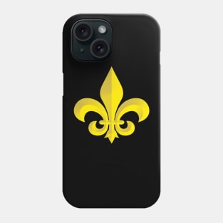 Gold Bevel Fleur De Lis New Orleans Style Phone Case