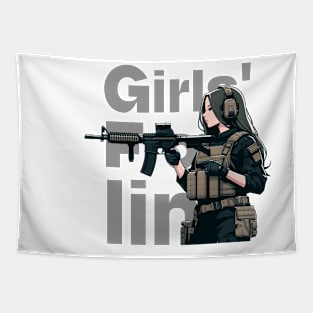 Girls' Frontline Tactical Chic Tee: Where Strength Meets Style Tapestry