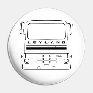 Leyland Marathon classic truck outline graphic (black) Pin