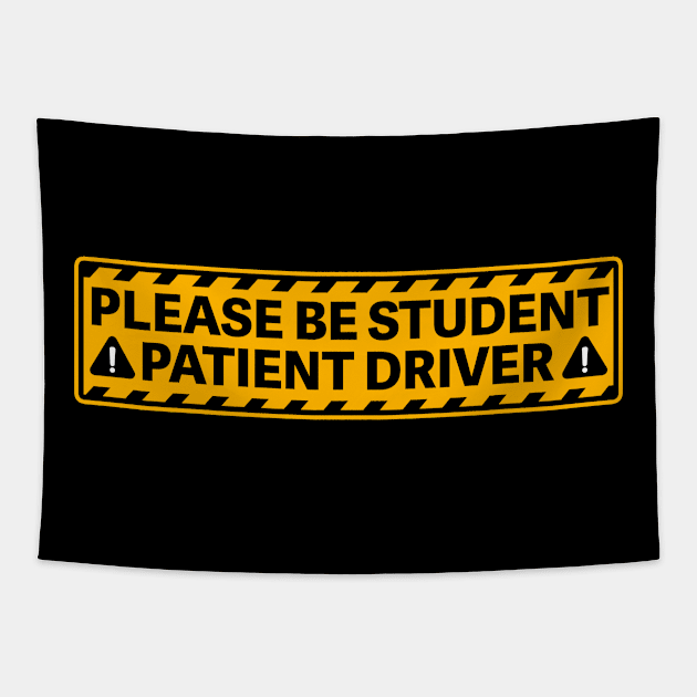 Please Be Student Patient Driver Bumper Tapestry by FanaticTee