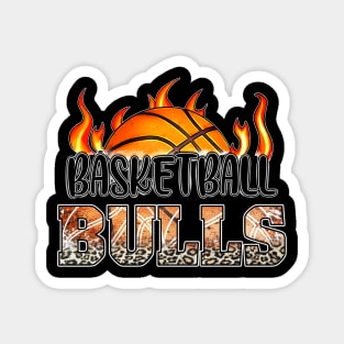 Classic Basketball Design Bulls Personalized Proud Name Magnet