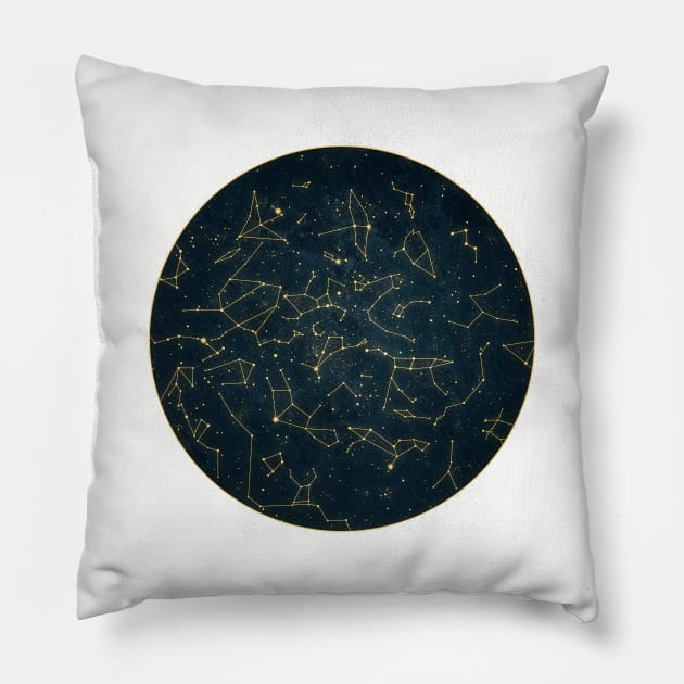 Constellations Pillow by MCAshe spiritual art 