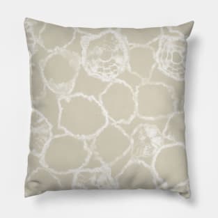 tie dye - shibori kumo and arashi white texture over beige Pillow