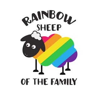 Rainbow sheep of the family funny gift T-Shirt
