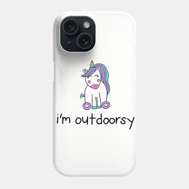 Unicorn Outdoorsy Phone Case by Christine Borst Creative Studio