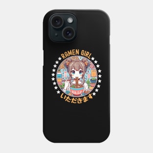 Ramen life Itadakimasu Anime girl Phone Case