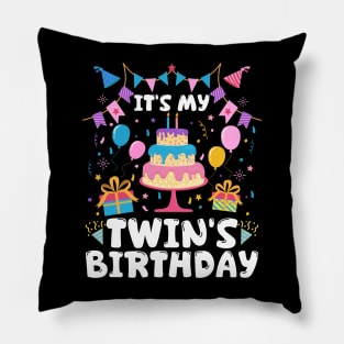 It's My Twin's Birthday Cute Pillow