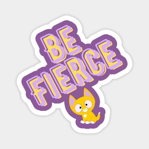 be fierce yellow and purple Magnet by MGuyerArt