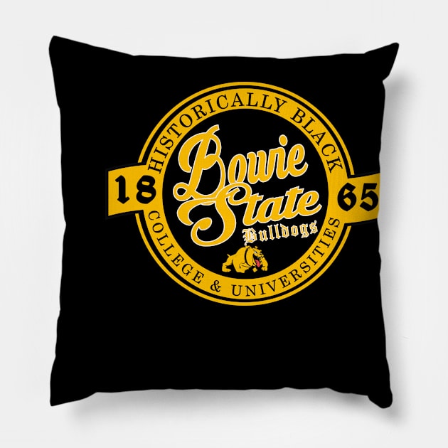 Bowie State 1865 University Apparel Pillow by HBCU Classic Apparel Co