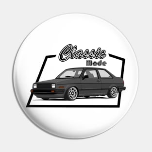 Car sedan in classic mode black Pin