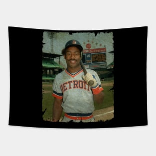 Chet Lemon in Detroit Tigers Tapestry