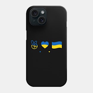 Ukrainian Flag Heart Hand Phone Case