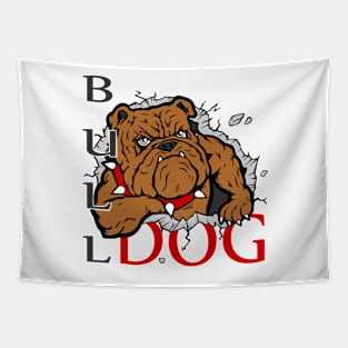 Scary Bulldog Tapestry