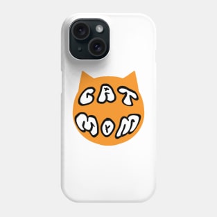 cat mom badge orange Phone Case