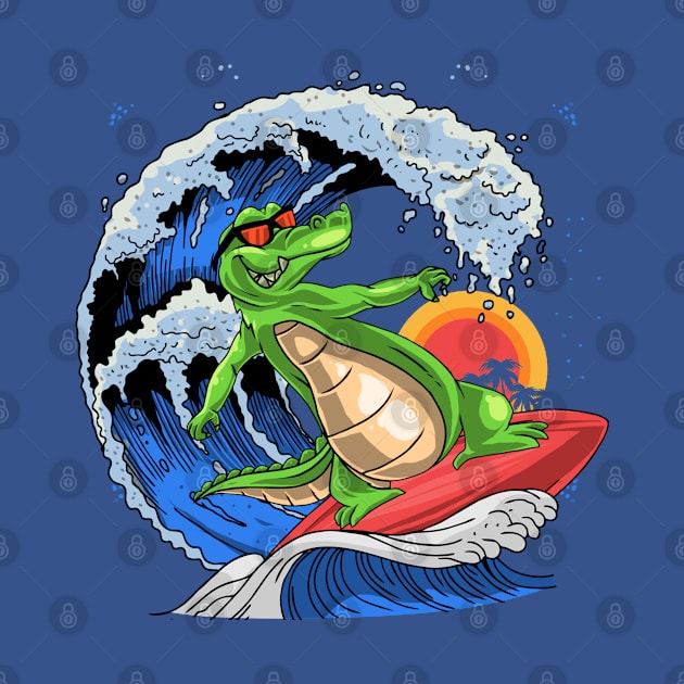 Surfing Alligator by BDAZ