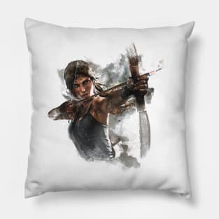 Tomb Raider Painting Pillow