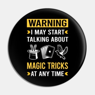 Warning Magic Tricks Magical Trick Magician Pin