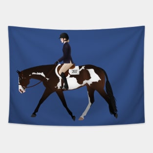 Dark Bay Paint Hunter Horse - Equine Rampaige Tapestry