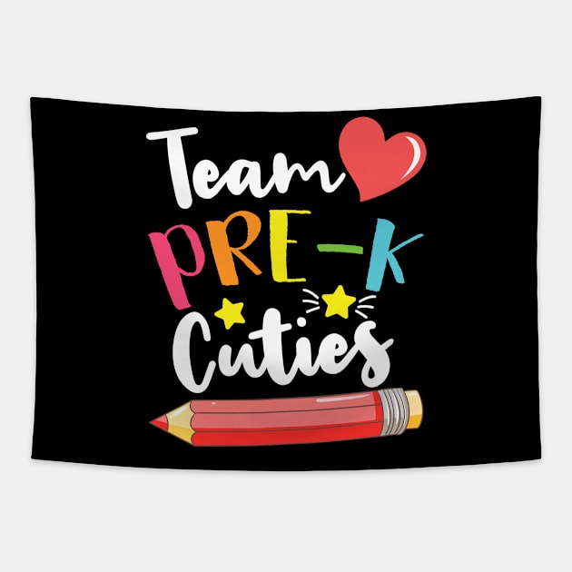 Team Pre-K Cute Back To School Gift For Teachers and Students Tapestry by BadDesignCo