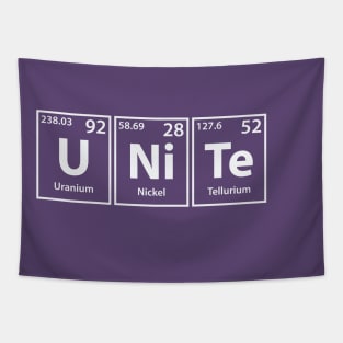 Unite (U-Ni-Te) Periodic Elements Spelling Tapestry