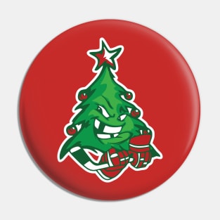 Christmas Tree Hockey Pin