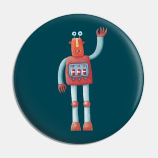 Retro Robot Pin