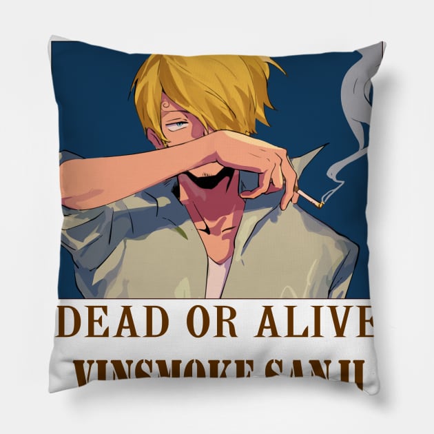 Vinsmoke Sanji One Piece Wanted Pillow by Teedream