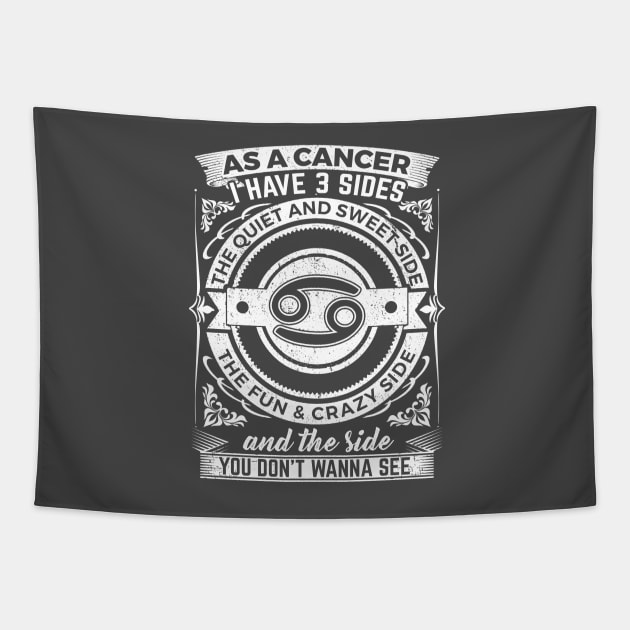 Cancer - 3 Sides Tapestry by obet619315