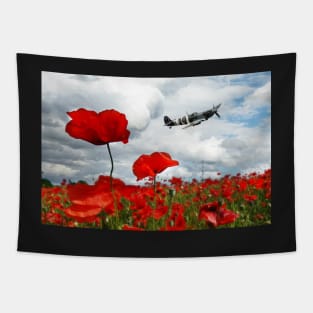 Spitfire Over The Poppy Tapestry