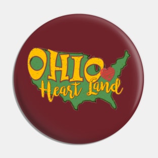 Ohio Heart of it All Pin