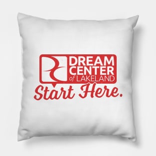 Start Here. Stamped Shirt Pillow