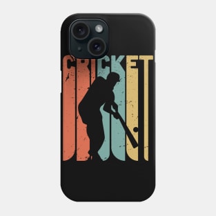 Retro cricket  / cricket lover gift idea / Cricket fan present Phone Case