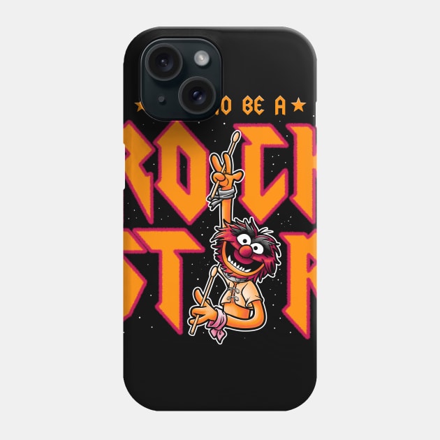 Born to be a Rock Star Phone Case by Cromanart