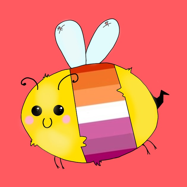 Pride Bees - Lesbian by Rendi_the_Graye