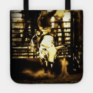 Bull Riding Rodeo Cowboy Rustic Country Western Tote