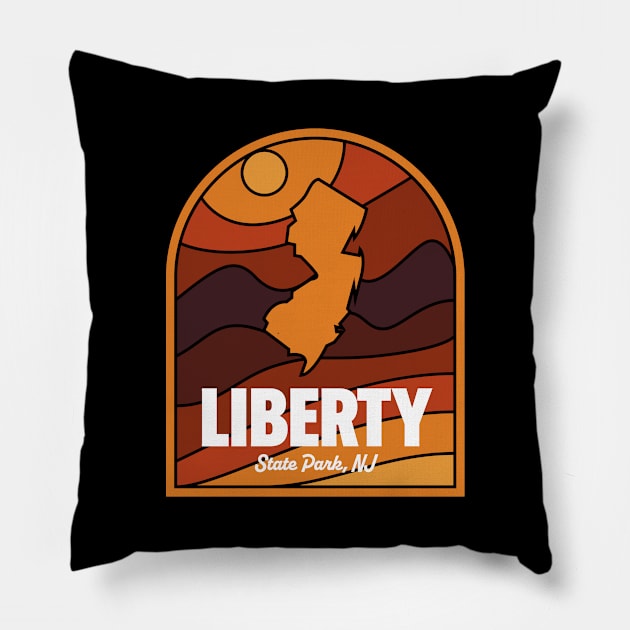 Liberty State Park New Jersey Pillow by HalpinDesign